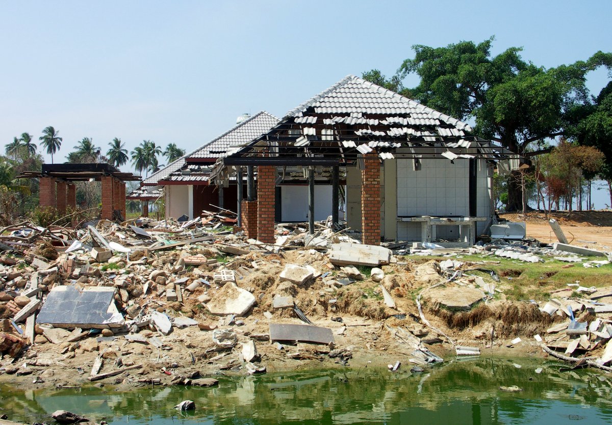 Zerstoerte Bungalows